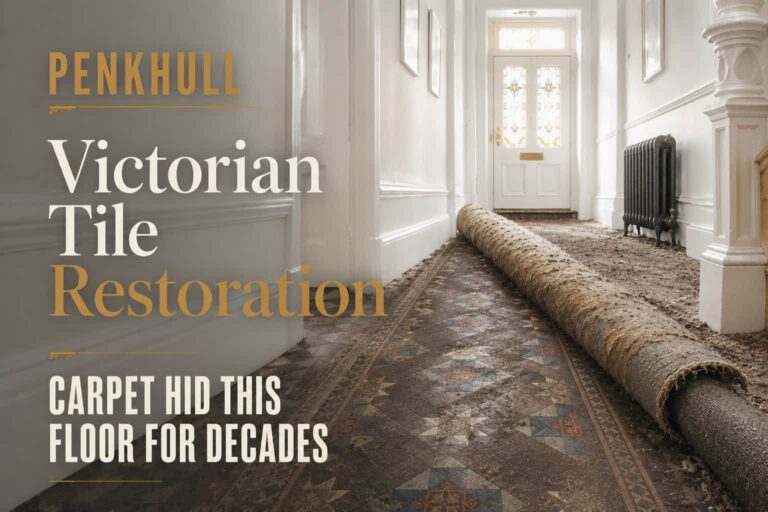 Victorian Tile Restoration Unearthed Beneath Carpet